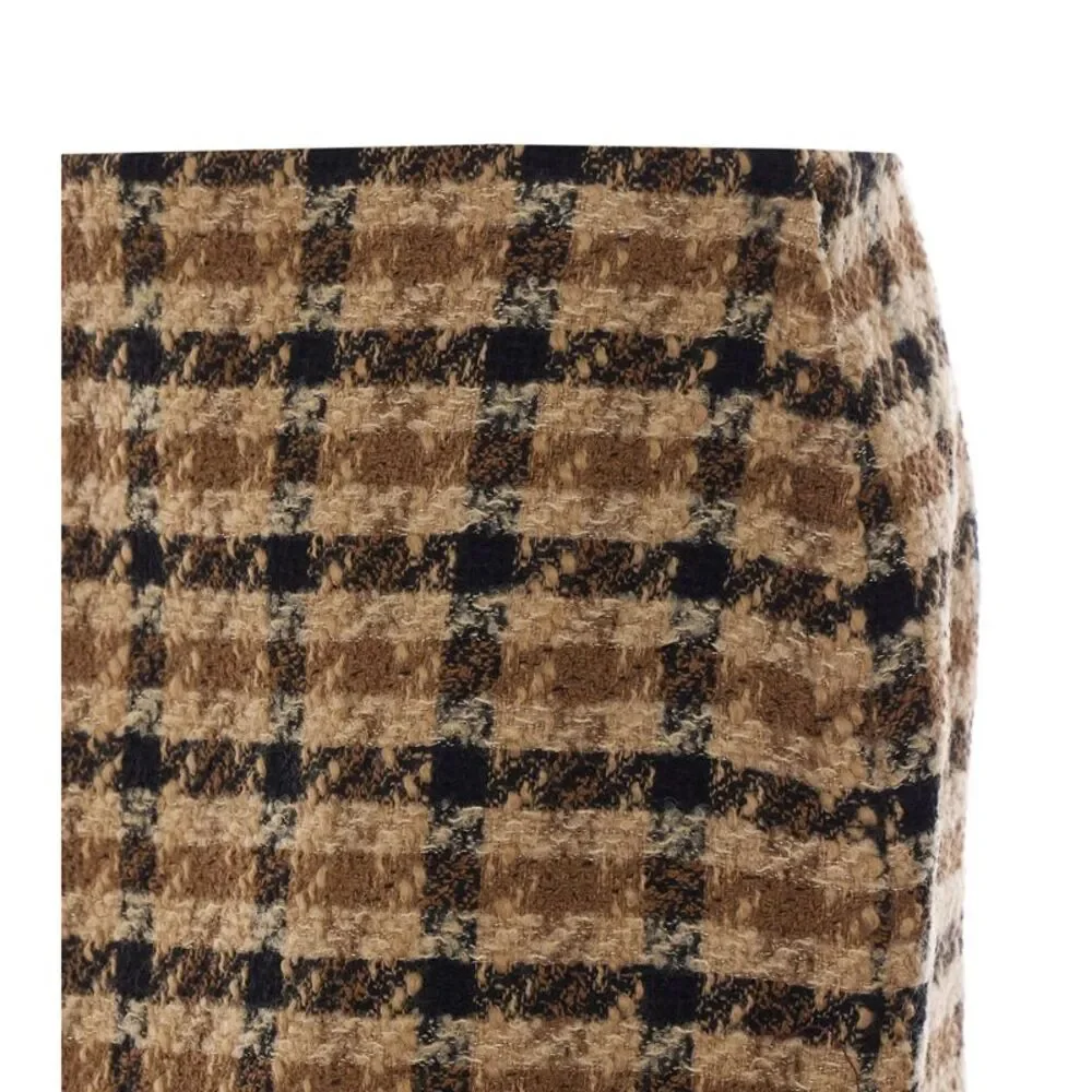 Twinset Women Check Boucle' Mini Skirt